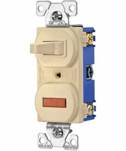 Flash Sale 🎉 Eaton Light Switches 15-Amp Illuminated Toggle Light Switch, Ivory ❤️