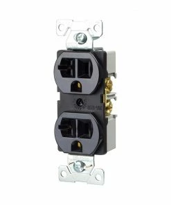 EatonWagner Sales 56 Best Pirce 😍 Eaton Electrical Outlets 20-Amp Commercial Duplex Outlet, Black 🧨