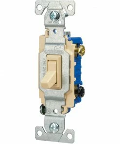 Deals 🤩 Eaton Light Switches 15-Amp 3-Way Illuminated Toggle Light Switch, Ivory 🔔