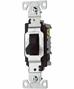 Buy 😀 Eaton Light Switches 20-Amp 3-Way Toggle Light Switch, Black 🔥