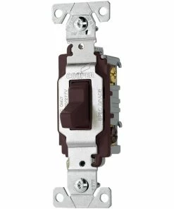 Outlet 🌟 Eaton Light Switches 20-Amp 3-Way Toggle Light Switch, Brown 🛒