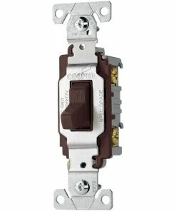 Best reviews of ⭐ Eaton Light Switches 20-Amp Single-Pole Toggle Light Switch, Brown 😍