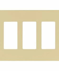 Buy ❤️ Eaton Wall Plates 3-Gang Ivory Decorator Screwless Midsize Wall Plate ❤️
