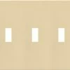 Deals 🛒 Eaton Wall Plates 3-Gang Ivory Toggle Wall Plate 💯