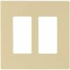 Promo 😍 Eaton Wall Plates 2-Gang Ivory Decorator Screwless Midsize Wall Plate ❤️