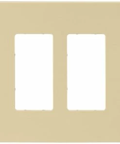 Promo 😍 Eaton Wall Plates 2-Gang Ivory Decorator Screwless Midsize Wall Plate ❤️