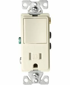 Best Sale ❤️ Eaton Electrical Outlets 15-Amp Tamper Resistant Residential/Commercial Decorator Outlet/Switch, Light Almond 👏