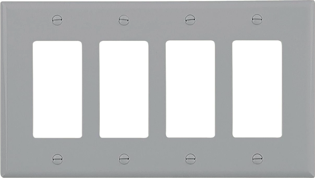 Wholesale ๐งจ Eaton Wall Plates 4-Gang Decorator Wall Plate, Gray โ 1 Wholesale ๐งจ Eaton Wall Plates 4-Gang Decorator Wall Plate, Gray โ