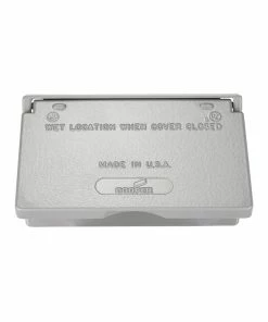 New โ๏ธ Eaton Electrical Outlet Covers Metallic Gray 1-Outlet Weatherproof Electrical Outlet Cover ๐