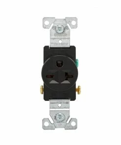 New 🌟 Eaton Electrical Outlets 20-Amp Commercial Round Outlet, Black 🤩
