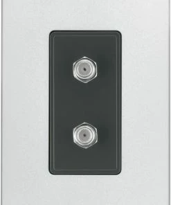 Best Pirce 😍 Eaton Wall Plates Aspire 1-Gang Coaxial Wall Plate Insert, Silver Granite ⌛