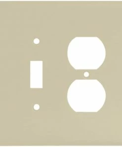 Coupon 💯 Eaton Wall Plates 2-Gang Wall Plate, Ivory ⭐