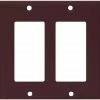Wholesale ⭐ Eaton Wall Plates 2-Gang Decorator Wall Plate, Brown 🛒
