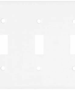 Hot Sale 🔔 Eaton Wall Plates 5-Gang Toggle Wall Plate, White 🎁