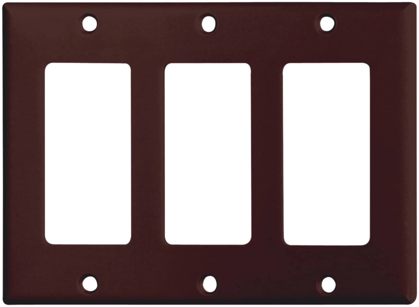 Brand new ๐ Eaton Wall Plates 3-Gang Decorator Wall Plate, Brown ๐งจ 1 Brand new ๐ Eaton Wall Plates 3-Gang Decorator Wall Plate, Brown ๐งจ