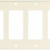 Promo 🤩 Eaton Wall Plates 4-Gang Decorator Wall Plate, Light Almond 🛒