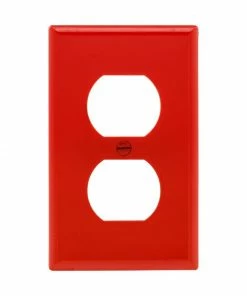 Best Pirce 👍 Eaton Wall Plates 1-Gang Standard Duplex Wall Plate, Red 👏