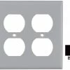 Outlet 😀 Eaton Wall Plates 2-Gang Round Wall Plate, Black 🎉