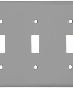 Hot Sale 👍 Eaton Wall Plates 3-Gang Toggle Wall Plate, Gray ❤️