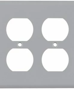 New 🔔 Eaton Wall Plates 2-Gang Round Wall Plate, Gray 😍