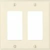Wholesale 🌟 Eaton Wall Plates 2-Gang Standard Decorator Wall Plate, Light Almond 👍