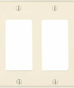 Wholesale 🌟 Eaton Wall Plates 2-Gang Standard Decorator Wall Plate, Light Almond 👍