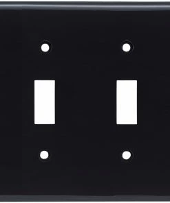 New 👏 Eaton Wall Plates 4-Gang Toggle Wall Plate, Black 🎁