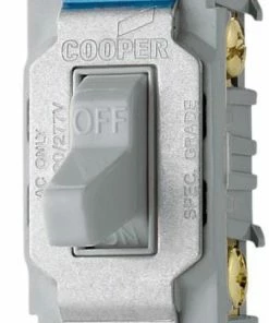 Hot Sale ⌛ Eaton Light Switches 15-Amp Double Pole Toggle Light Switch, Gray 🎁