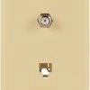 Budget 🤩 Eaton Audio & Video Wall Jacks Nylon F-Type Coax/Telephone Wall Jack 🛒