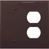 Budget 🎉 Eaton Wall Plates 2-Gang Wall Plate, Brown 👏