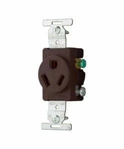 Brand new ⭐ Eaton Electrical Outlets 20-Amp Commercial Round Outlet, Brown 🤩