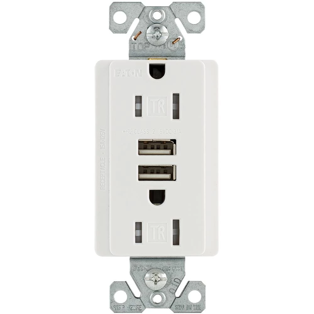 Top 10 ๐ Eaton Electrical Outlets 15-Amp Tamper Resistant Residential/Commercial Decorator USB Outlet, White ๐ฅ 1 Top 10 ๐ Eaton Electrical Outlets 15-Amp Tamper Resistant Residential/Commercial Decorator USB Outlet, White ๐ฅ