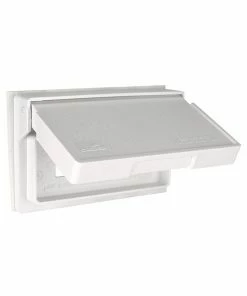 Best Sale ❤️ Eaton Electrical Outlet Covers Non-Metallic White 1-Outlet Weatherproof Electrical Outlet Cover 🌟 -EatonWagner Sales 05118734