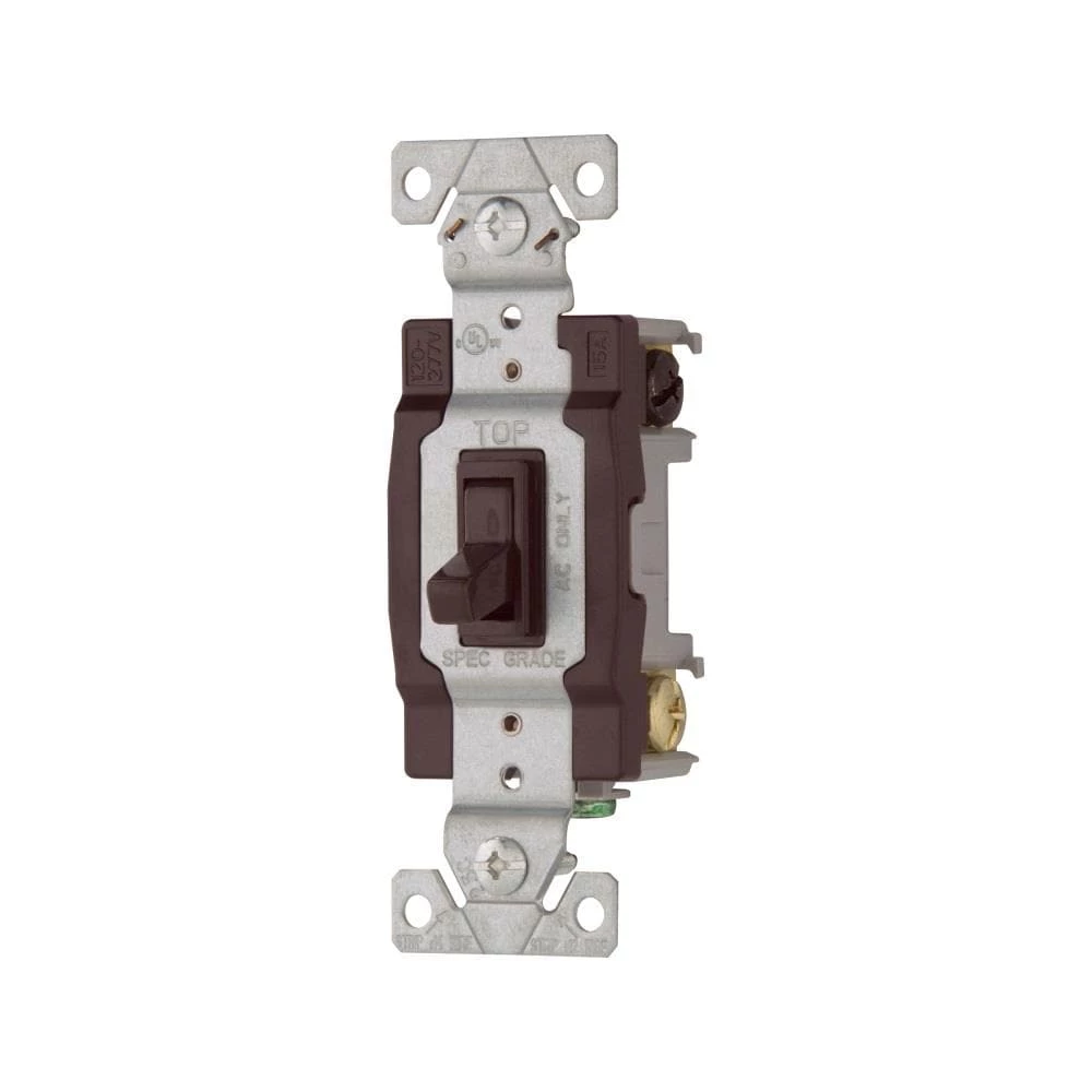 Budget ๐ Eaton Light Switches 15-Amp 4-Way Toggle Light Switch, Brown ๐ 3 Budget ๐ Eaton Light Switches 15-Amp 4-Way Toggle Light Switch, Brown ๐ - Image 3