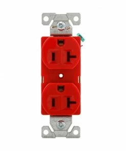 Wholesale ❤️ Eaton Electrical Outlets 20-Amp Commercial Duplex Outlet, Red 🔥