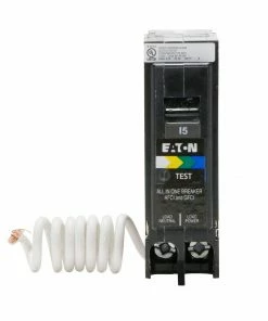 Budget ⌛ Eaton Circuit Breakers Type BR 15-Amp 1-Pole Dual Function AFCI/GFCI Circuit Breaker 👏