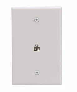 Deals ⌛ Eaton Wall Plates 1-Gang Coaxial Midsize Wall Plate, White ❤️