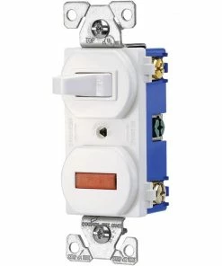 Budget ๐ Eaton Light Switches 15-Amp Single-Pole Pilot Light Combination Light Switch, White ๐คฉ