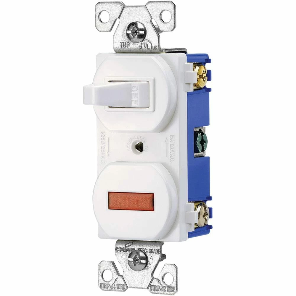 Budget ๐ Eaton Light Switches 15-Amp Single-Pole Pilot Light Combination Light Switch, White ๐คฉ 1 Budget ๐ Eaton Light Switches 15-Amp Single-Pole Pilot Light Combination Light Switch, White ๐คฉ