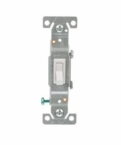 New 🤩 Eaton Light Switches 15-Amp Single-Pole Toggle Light Switch, White ⌛
