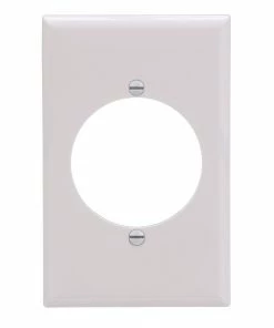 EatonWagner Sales 62 Promo 💯 Eaton Wall Plates 1-Gang Midsize Round Wall Plate, White 👏