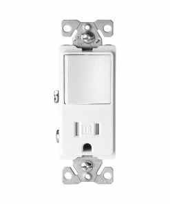 Cheapest 🧨 Eaton Electrical Outlets 15-Amp Tamper Resistant Residential/Commercial Decorator Switch Outlet, White 🔔