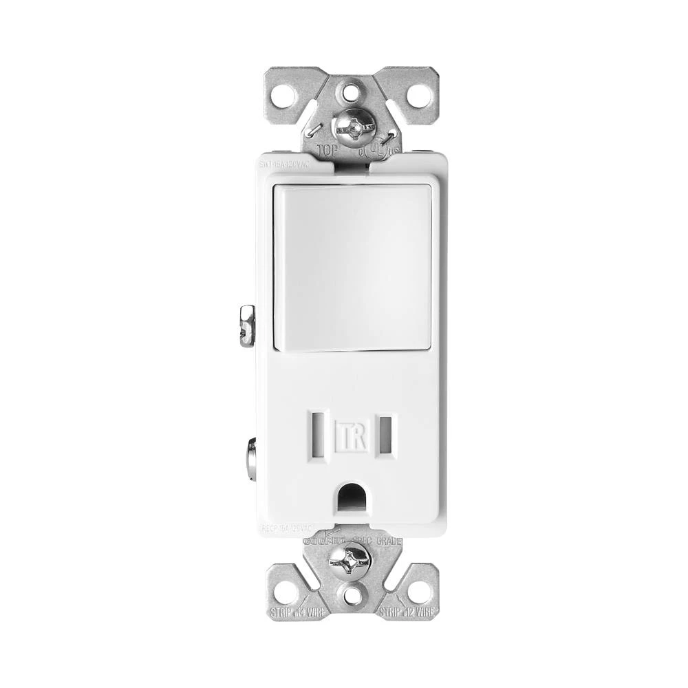 Cheapest ๐งจ Eaton Electrical Outlets 15-Amp Tamper Resistant Residential/Commercial Decorator Switch Outlet, White ๐ 1 Cheapest ๐งจ Eaton Electrical Outlets 15-Amp Tamper Resistant Residential/Commercial Decorator Switch Outlet, White ๐