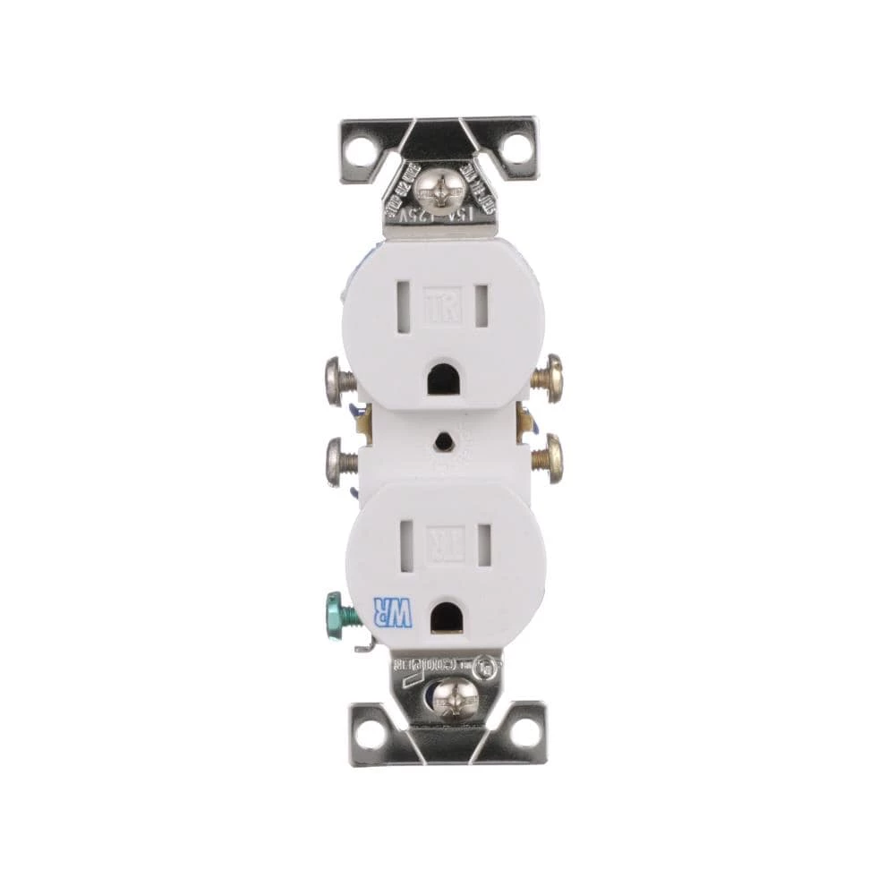 New ๐คฉ Eaton Electrical Outlets 15-Amp Tamper Resistant Weather Resistant Residential Duplex Outlet, White ๐ 1 New ๐คฉ Eaton Electrical Outlets 15-Amp Tamper Resistant Weather Resistant Residential Duplex Outlet, White ๐