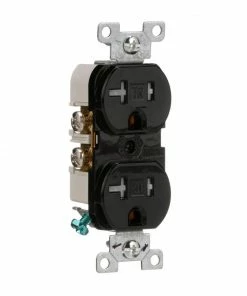 New 🔥 Eaton Electrical Outlets 20-Amp Tamper Resistant Commercial Duplex Outlet, Black 👍 -EatonWagner Sales 12486054