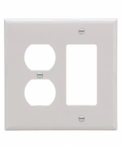 New ✔️ Eaton Wall Plates 2-Gang Midsize Duplex/Decorator Wall Plate, White 🎉