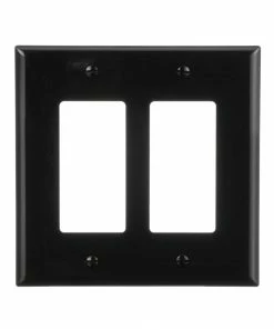 Discount 🌟 Eaton Wall Plates 2-Gang Midsize Decorator Wall Plate, Black 🔔