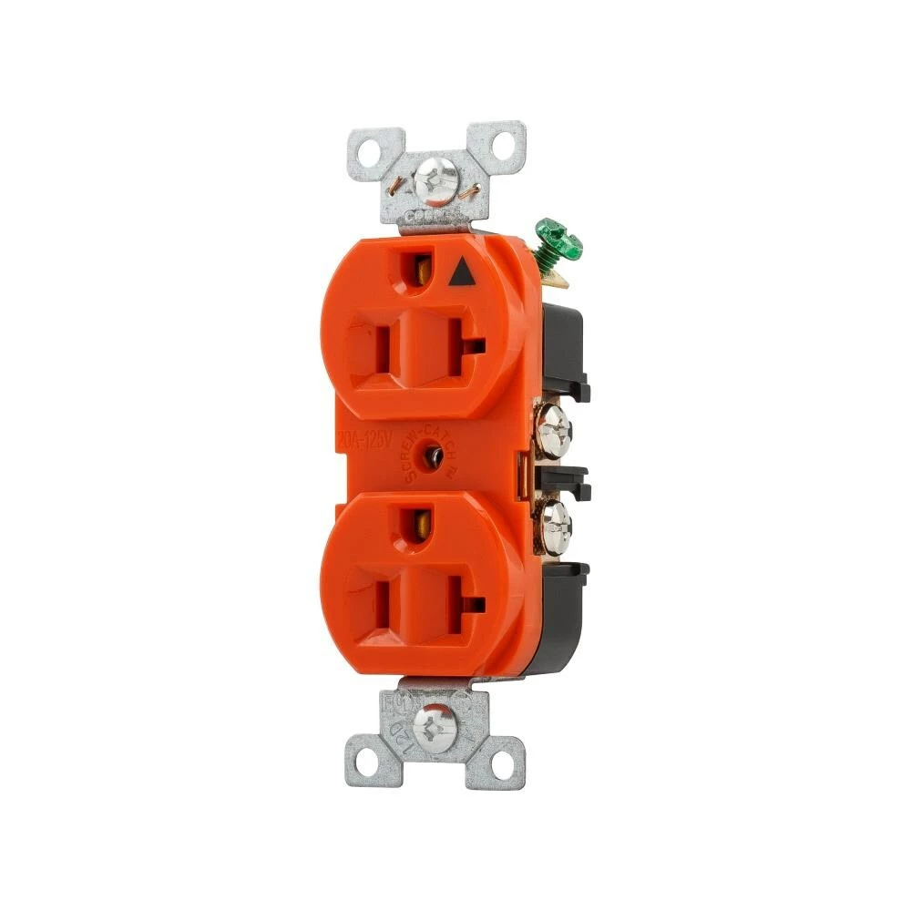 Best deal โค๏ธ Eaton Electrical Outlets Arrow Hart 20-Amp Residential/Commercial Duplex Outlet, Orange ๐ 2 Best deal โค๏ธ Eaton Electrical Outlets Arrow Hart 20-Amp Residential/Commercial Duplex Outlet, Orange ๐ - Image 2