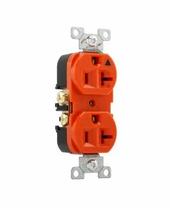 EatonWagner Sales 22 Best deal ❤️ Eaton Electrical Outlets Arrow Hart 20-Amp Residential/Commercial Duplex Outlet, Orange 🛒
