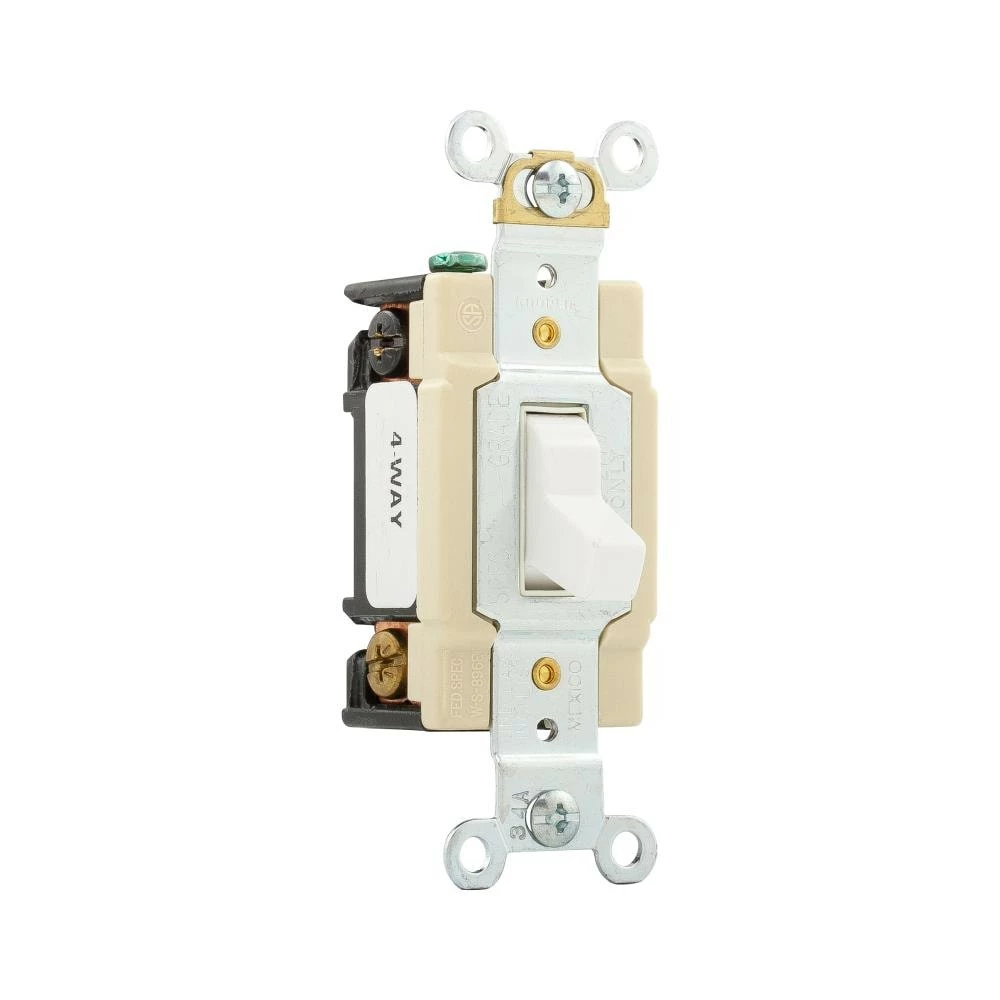 Cheap 🤩 Eaton Light Switches 20-Amp 4-Way Toggle Light Switch, White 🎁 1 Cheap 🤩 Eaton Light Switches 20-Amp 4-Way Toggle Light Switch, White 🎁
